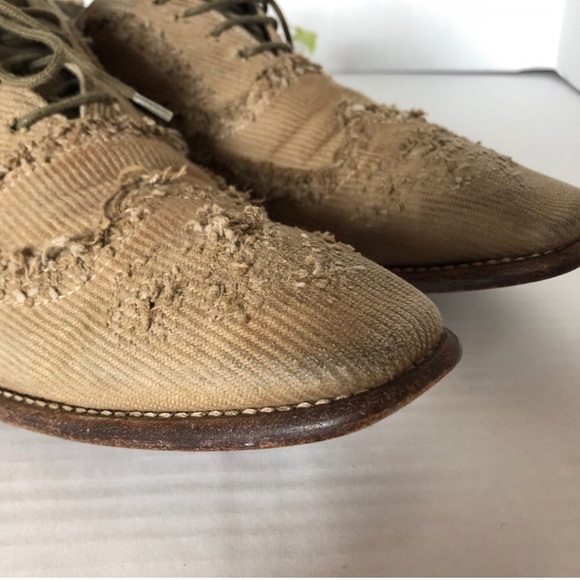 Paul Smith Distressed Corduroy Wingtip Oxfords - Picture 6 of 8